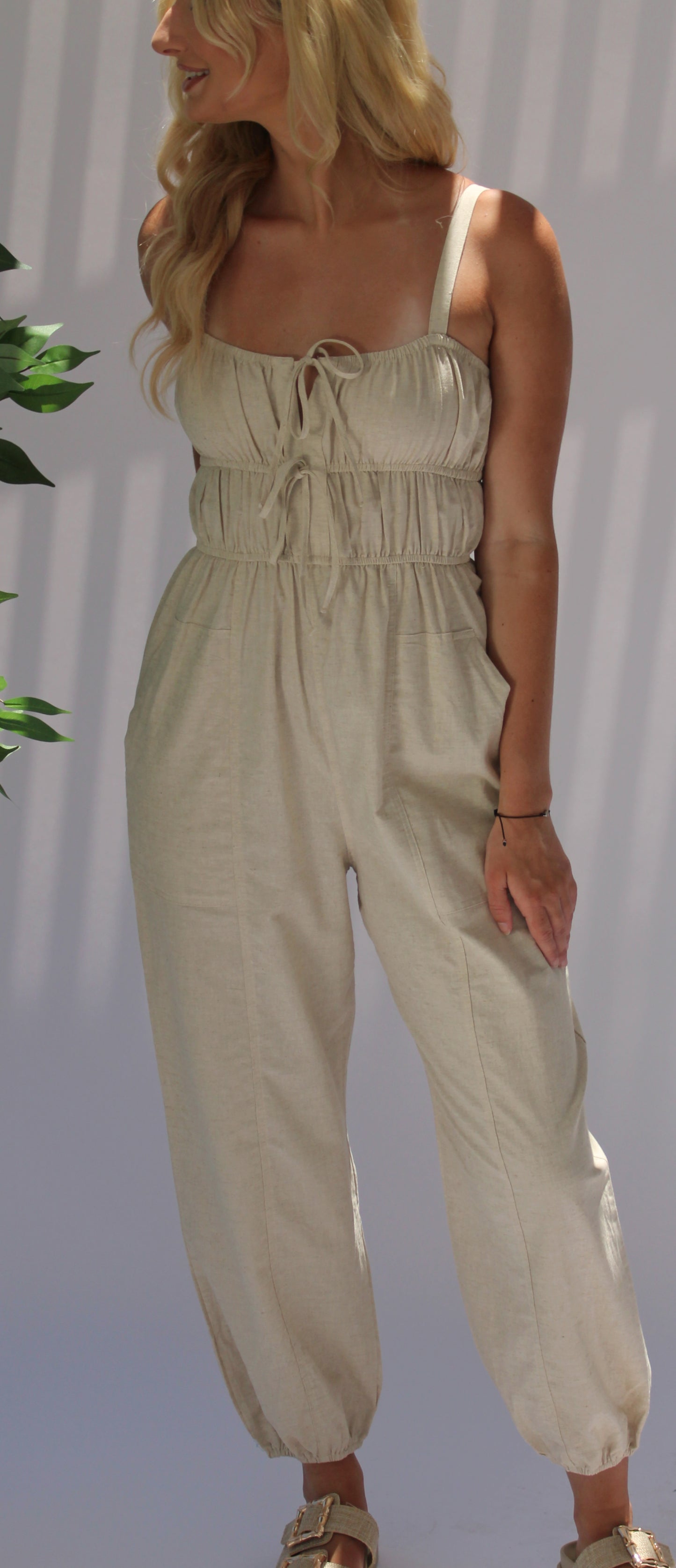 May Shirred Jumpsuit