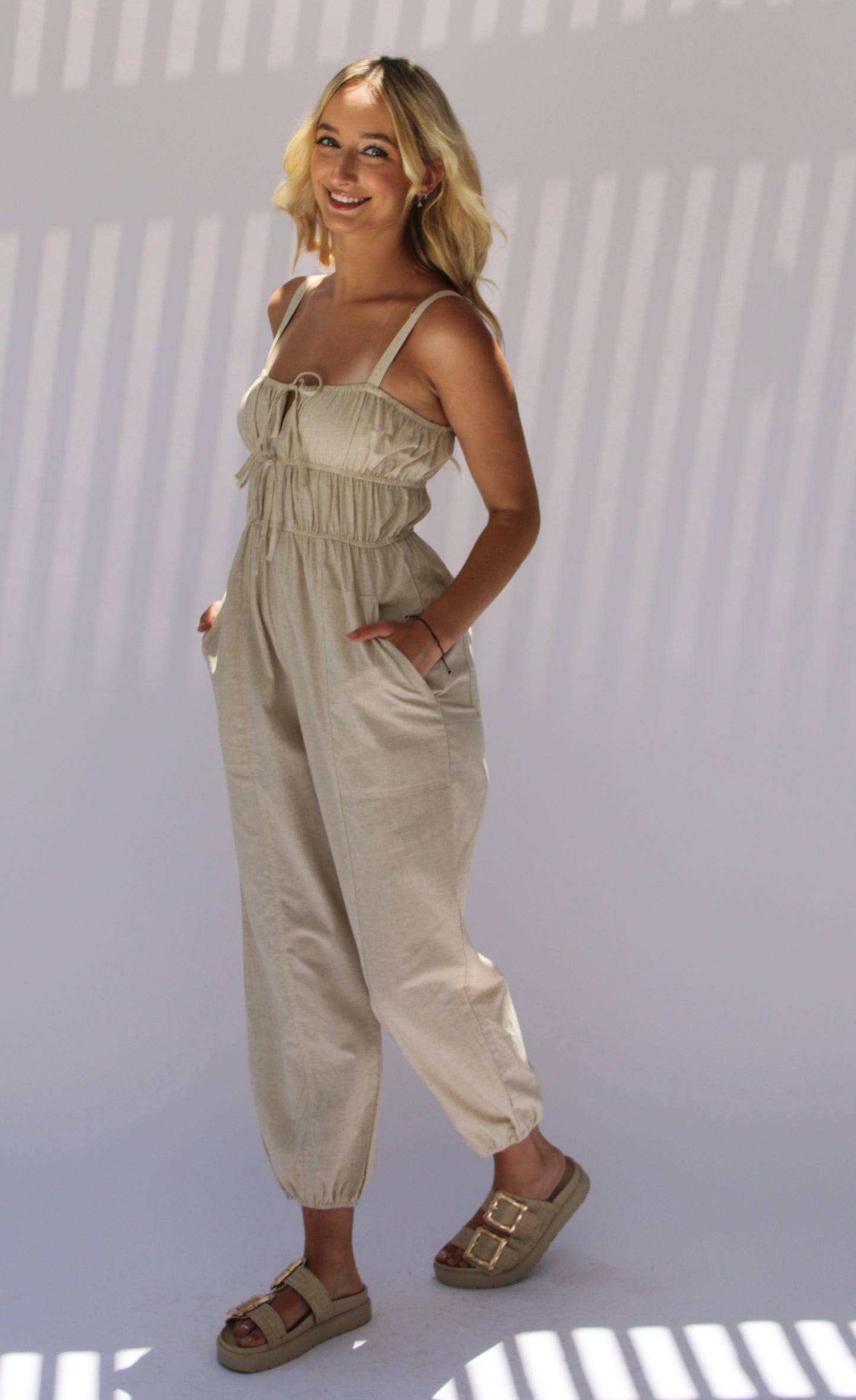 May Shirred Jumpsuit