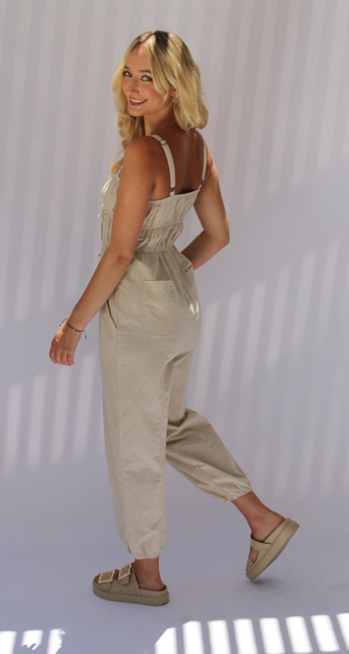 May Shirred Jumpsuit