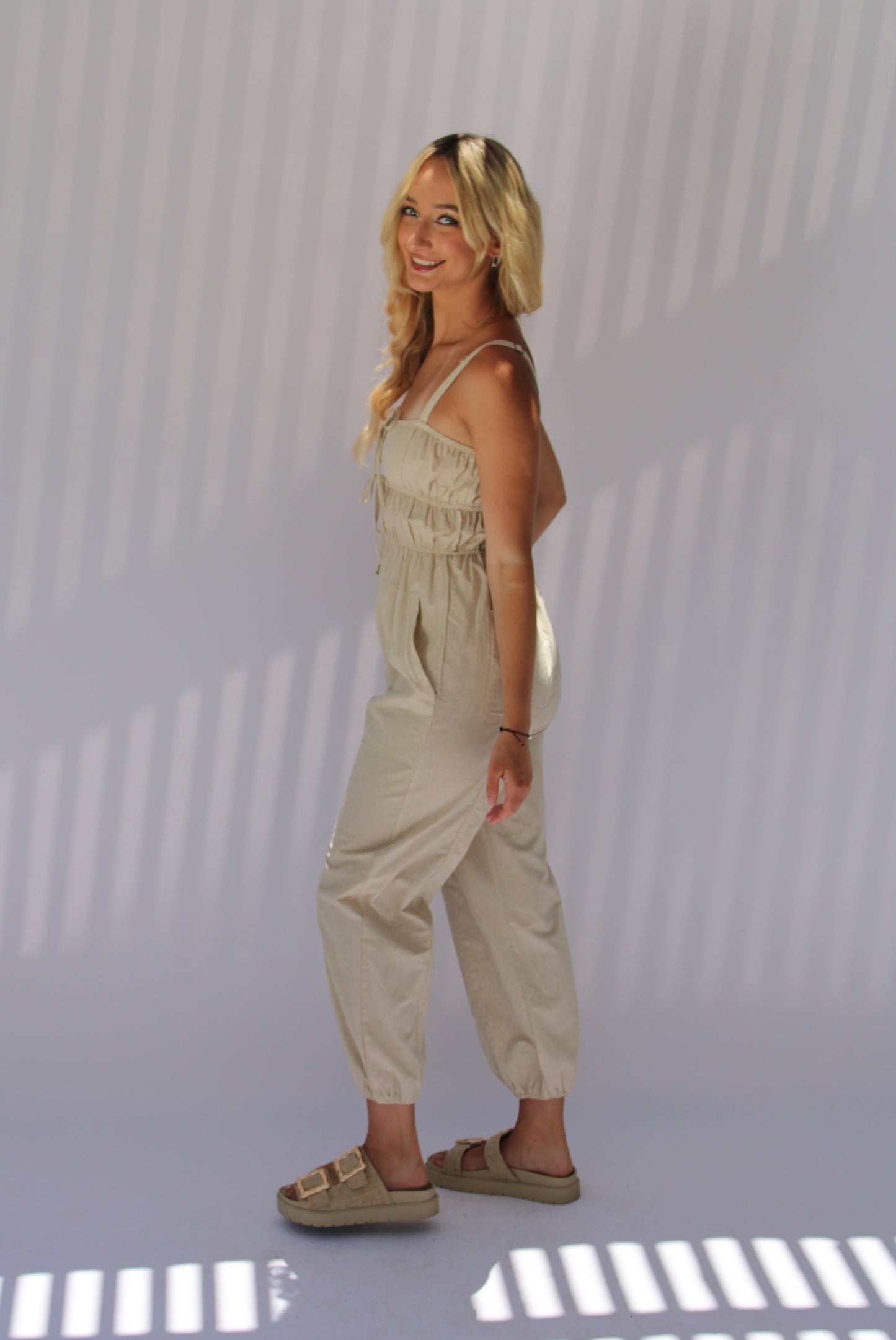 May Shirred Jumpsuit