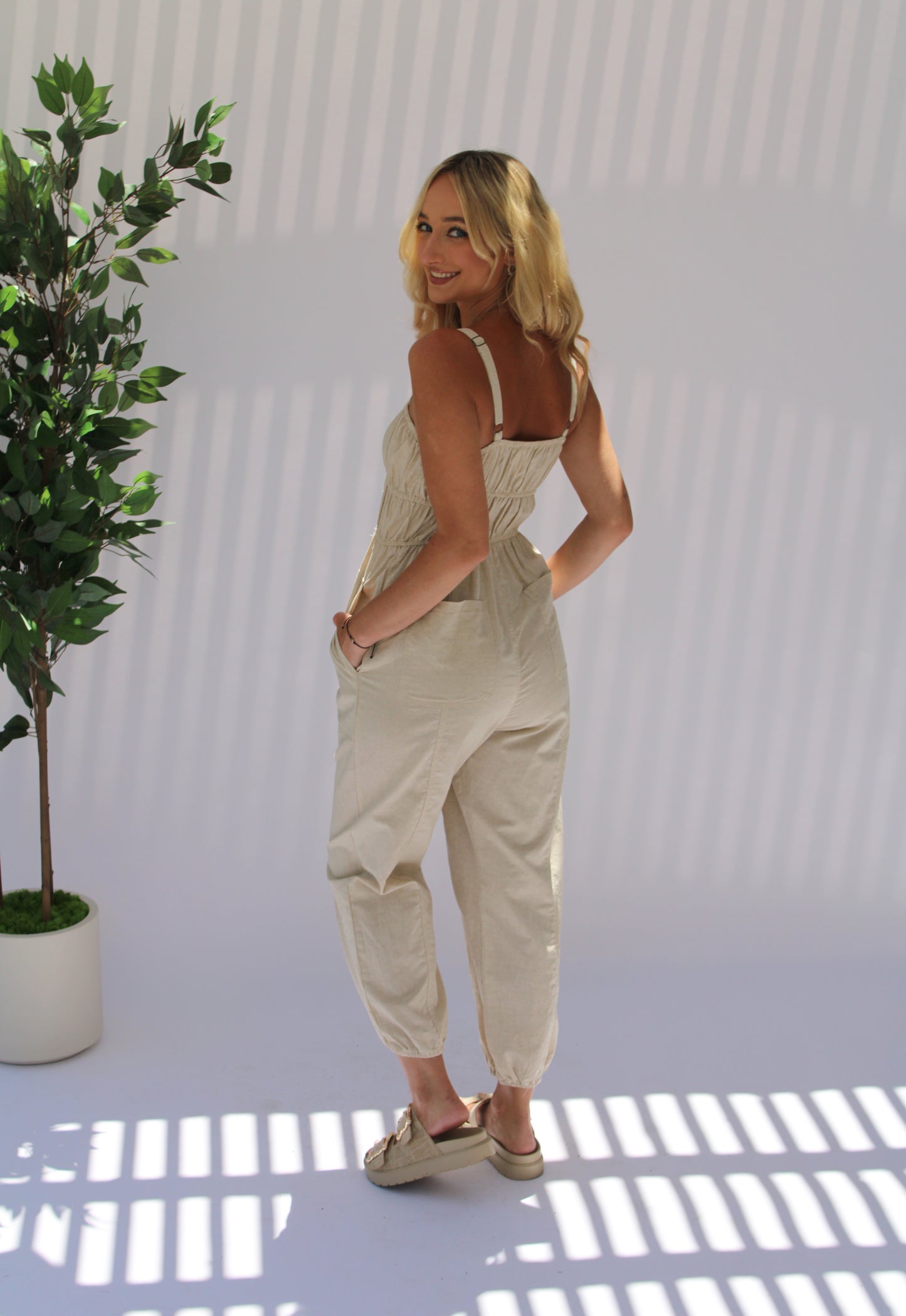 May Shirred Jumpsuit