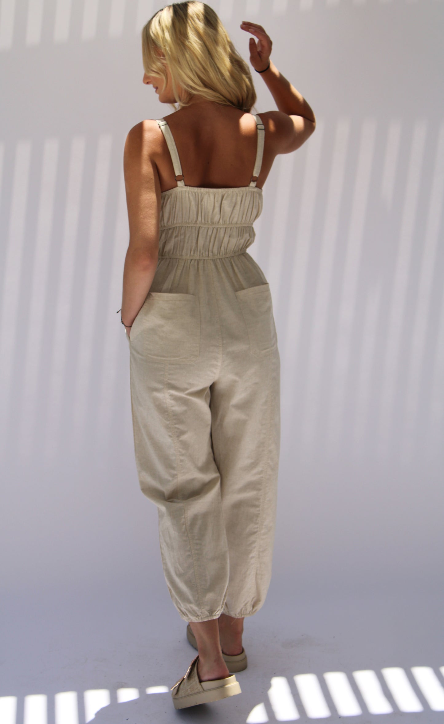 May Shirred Jumpsuit