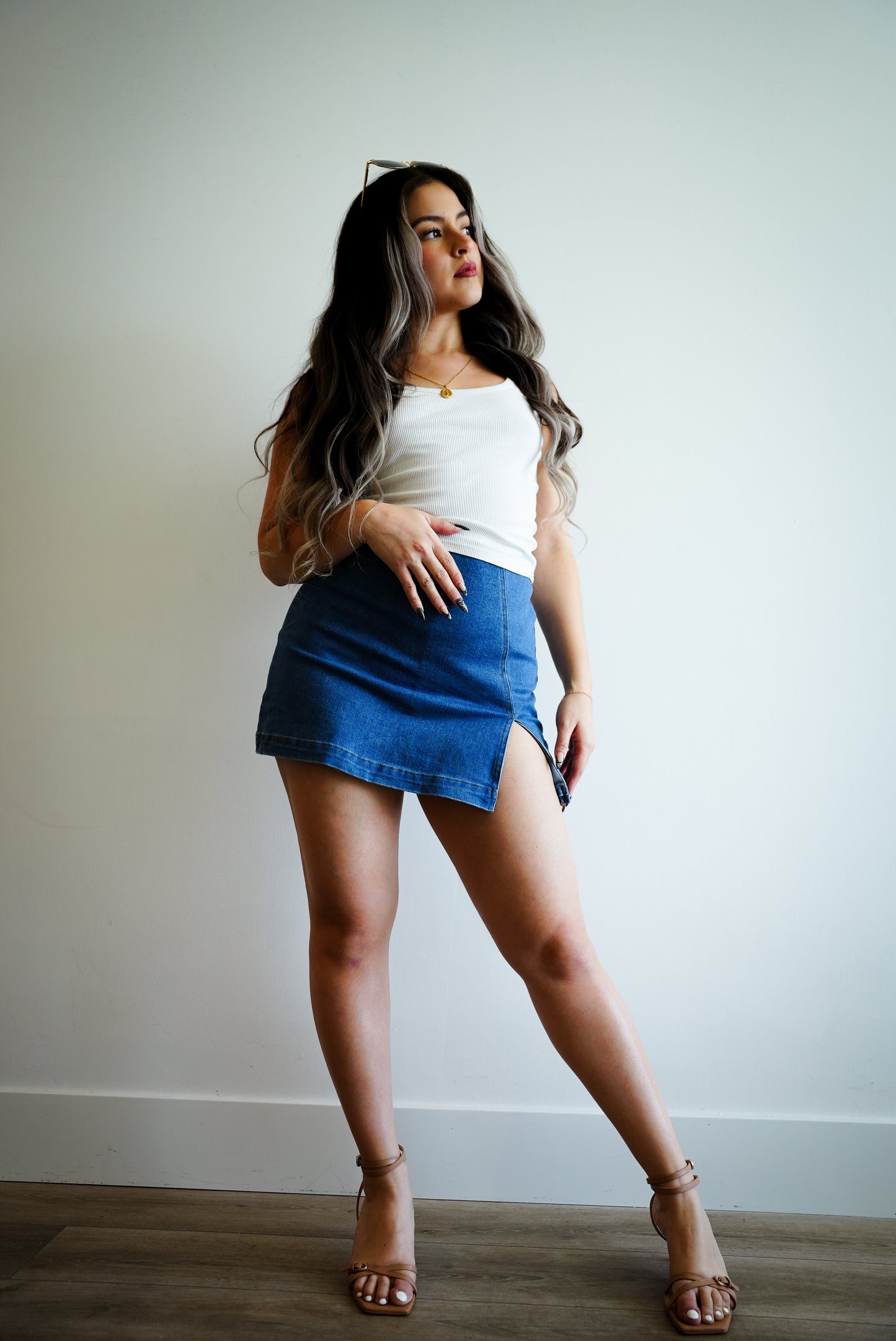 The Rosalie Denim Skort