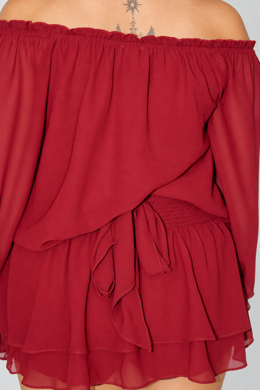Bordeaux Ruffle Romper