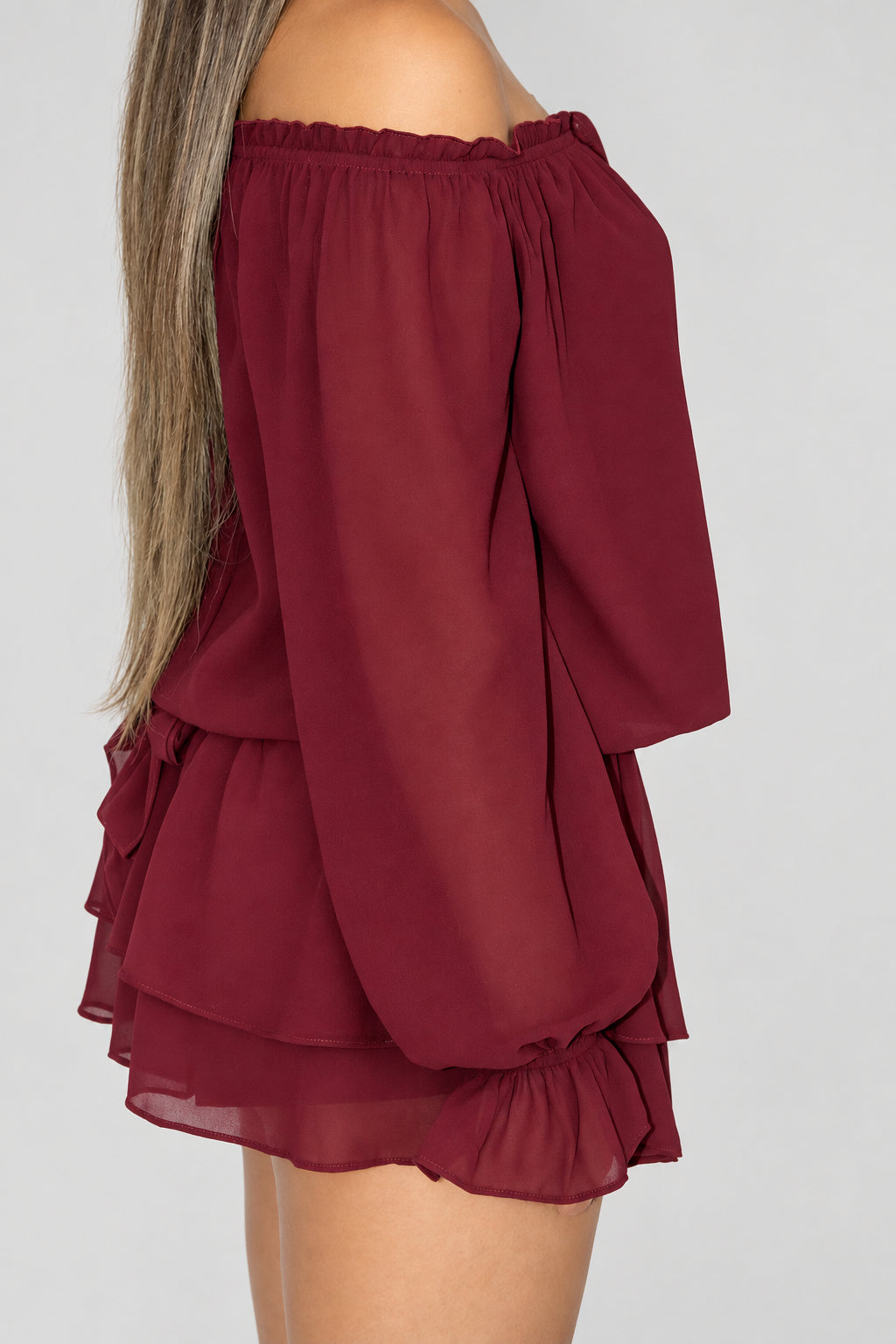 Bordeaux Ruffle Romper