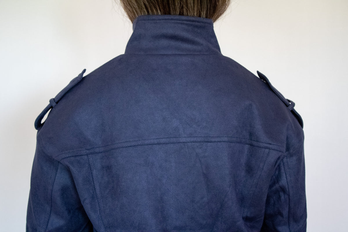 Midnight Faux Suede Jacket