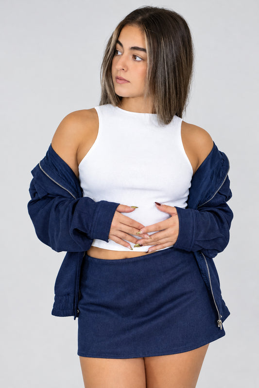 After Dark Faux Suede Skort