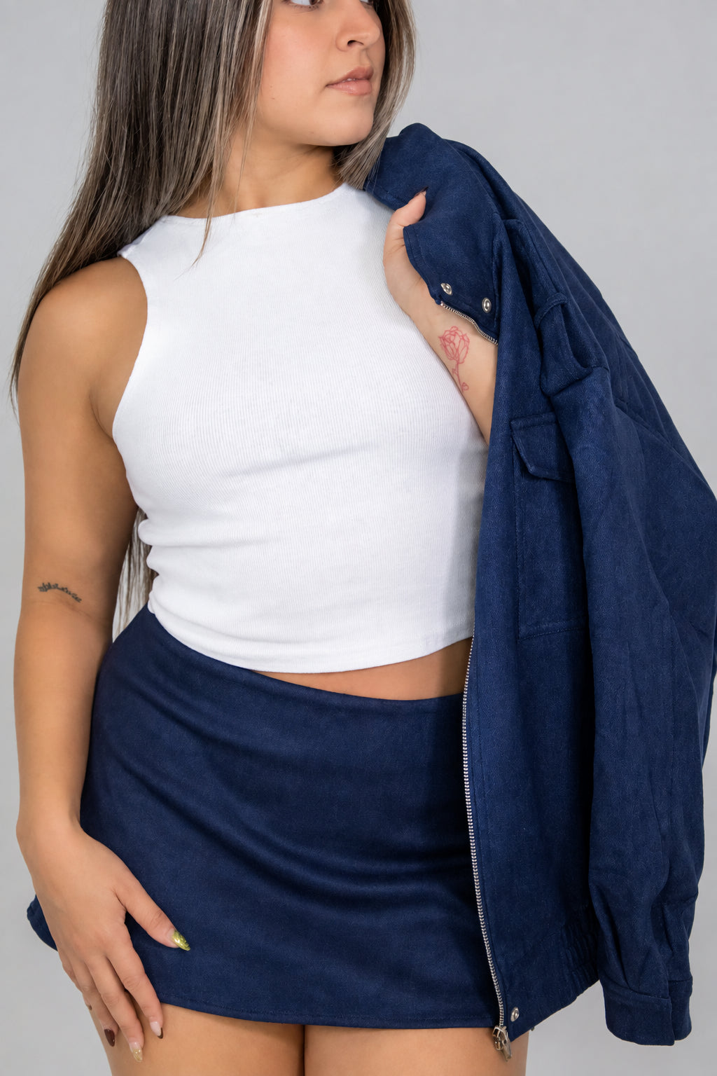 After Dark Faux Suede Skort