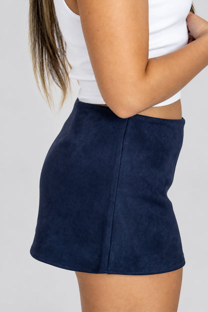 After Dark Faux Suede Skort