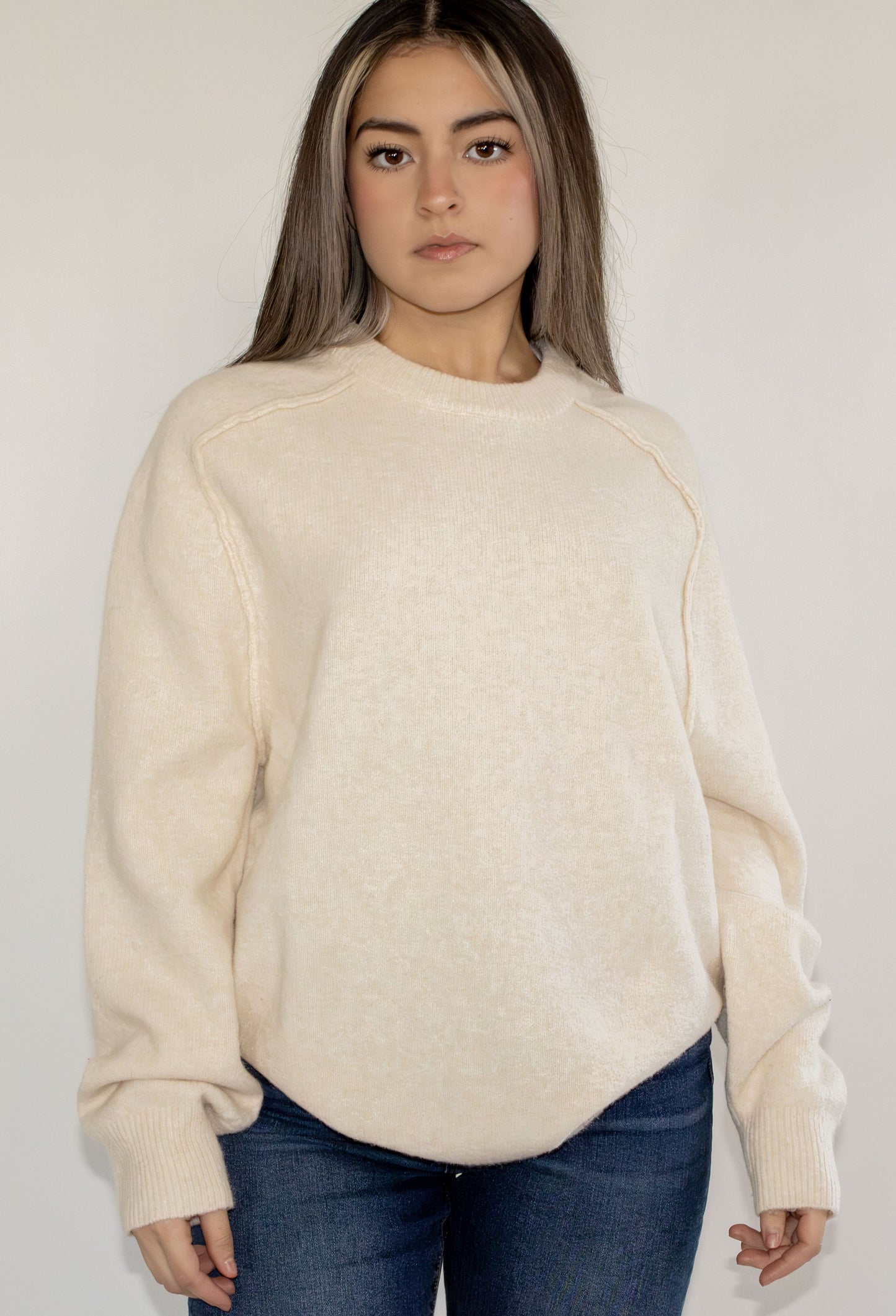 Soft Sand Knit Crew