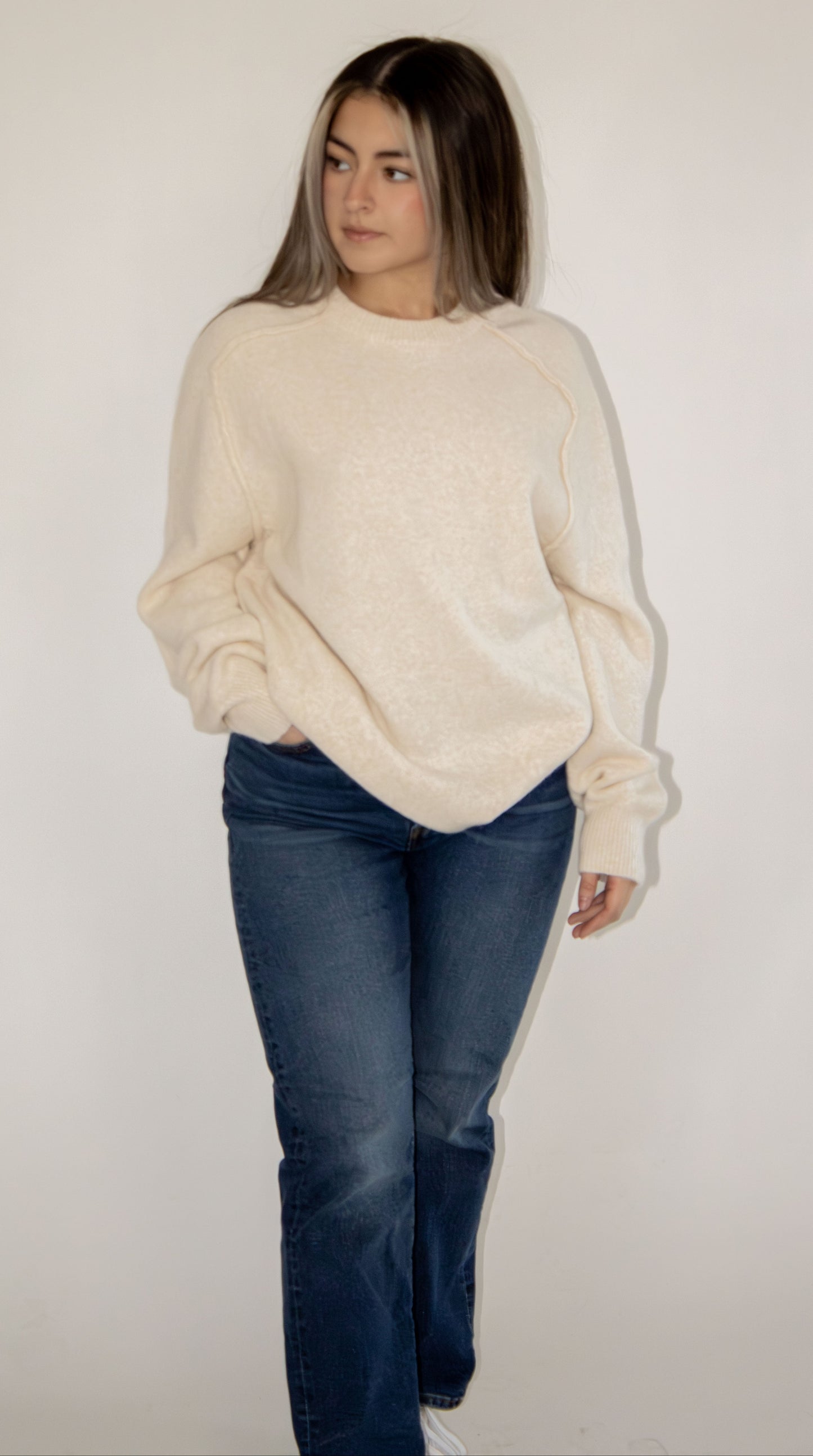 Soft Sand Knit Crew