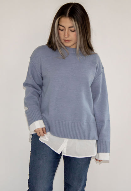 Rowan Shirt Combo Sweater