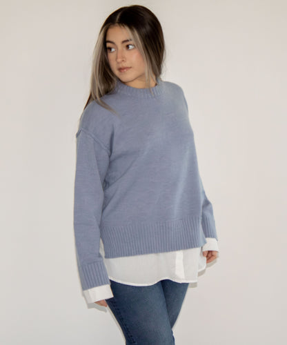 Rowan Shirt Combo Sweater