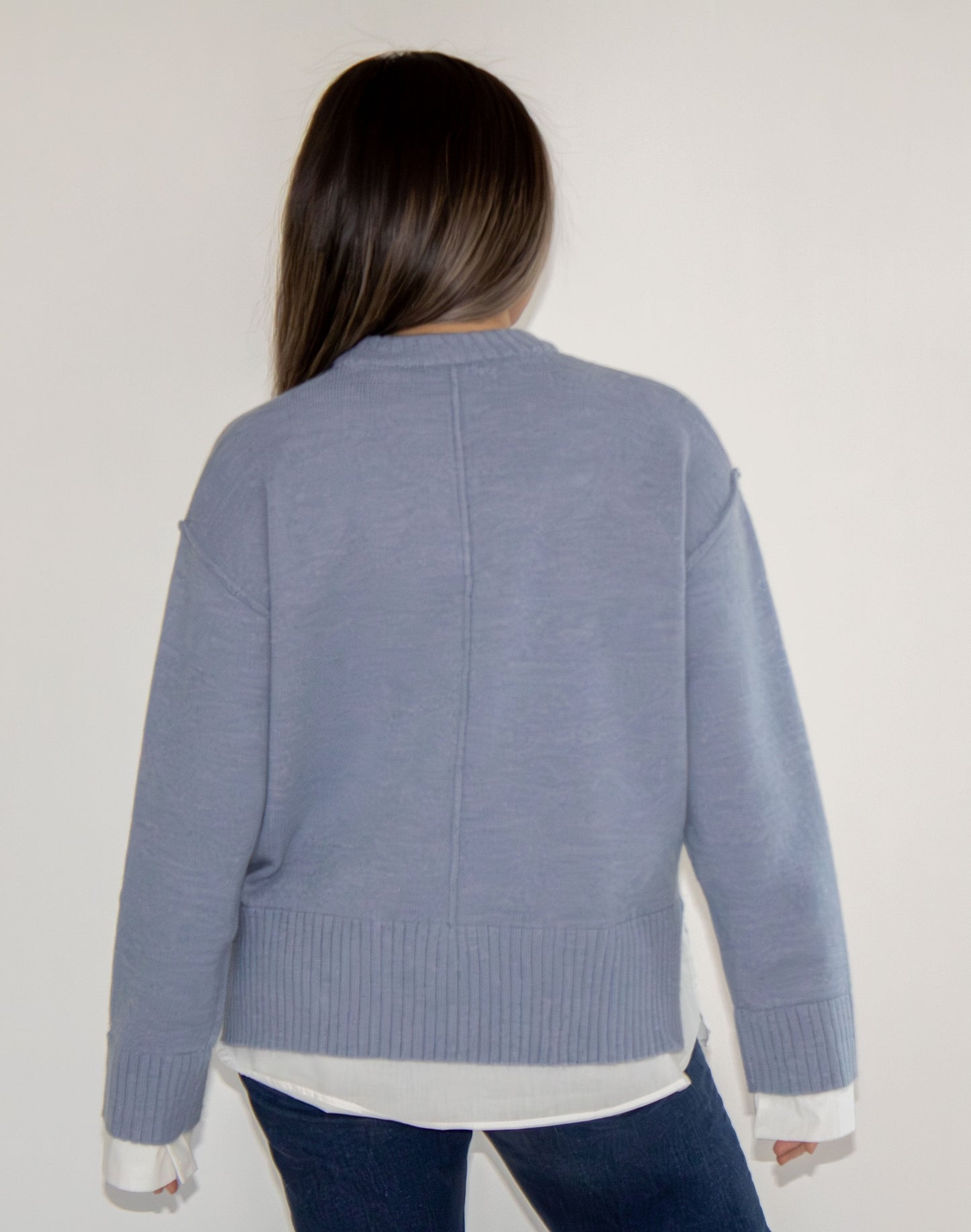 Rowan Shirt Combo Sweater