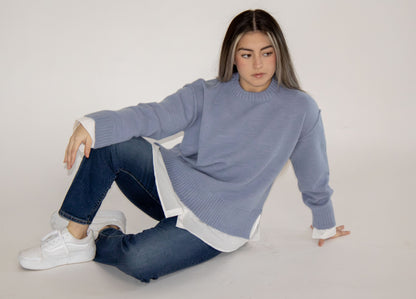 Rowan Shirt Combo Sweater