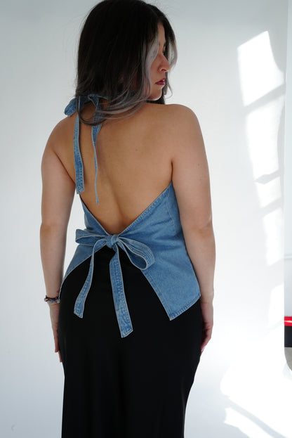 Paloma Denim Halter Top
