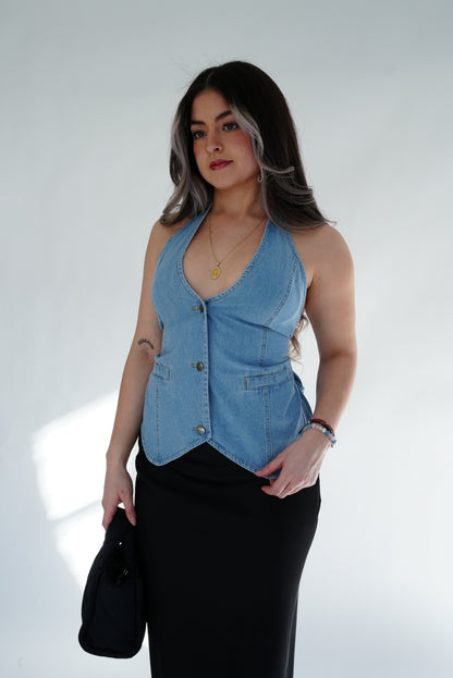 Paloma Denim Halter Top
