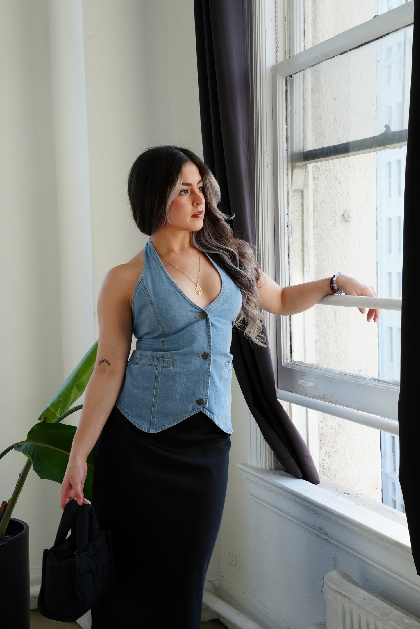 Paloma Denim Halter Top