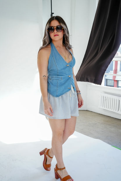 Paloma Denim Halter Top