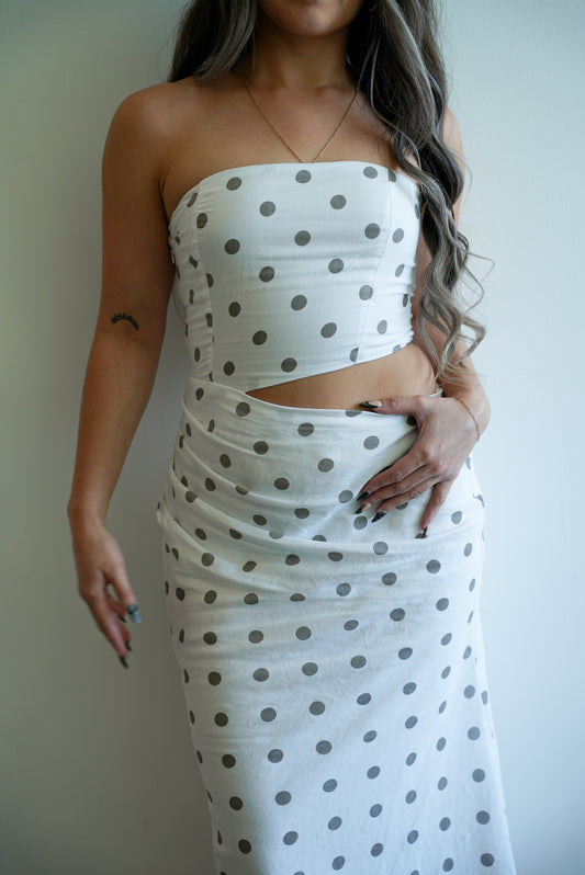 The Genevieve Polka Dot Maxi