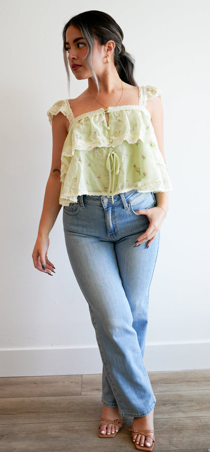The Fiora Lace Garden Top