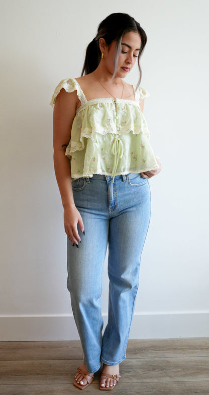 The Fiora Lace Garden Top