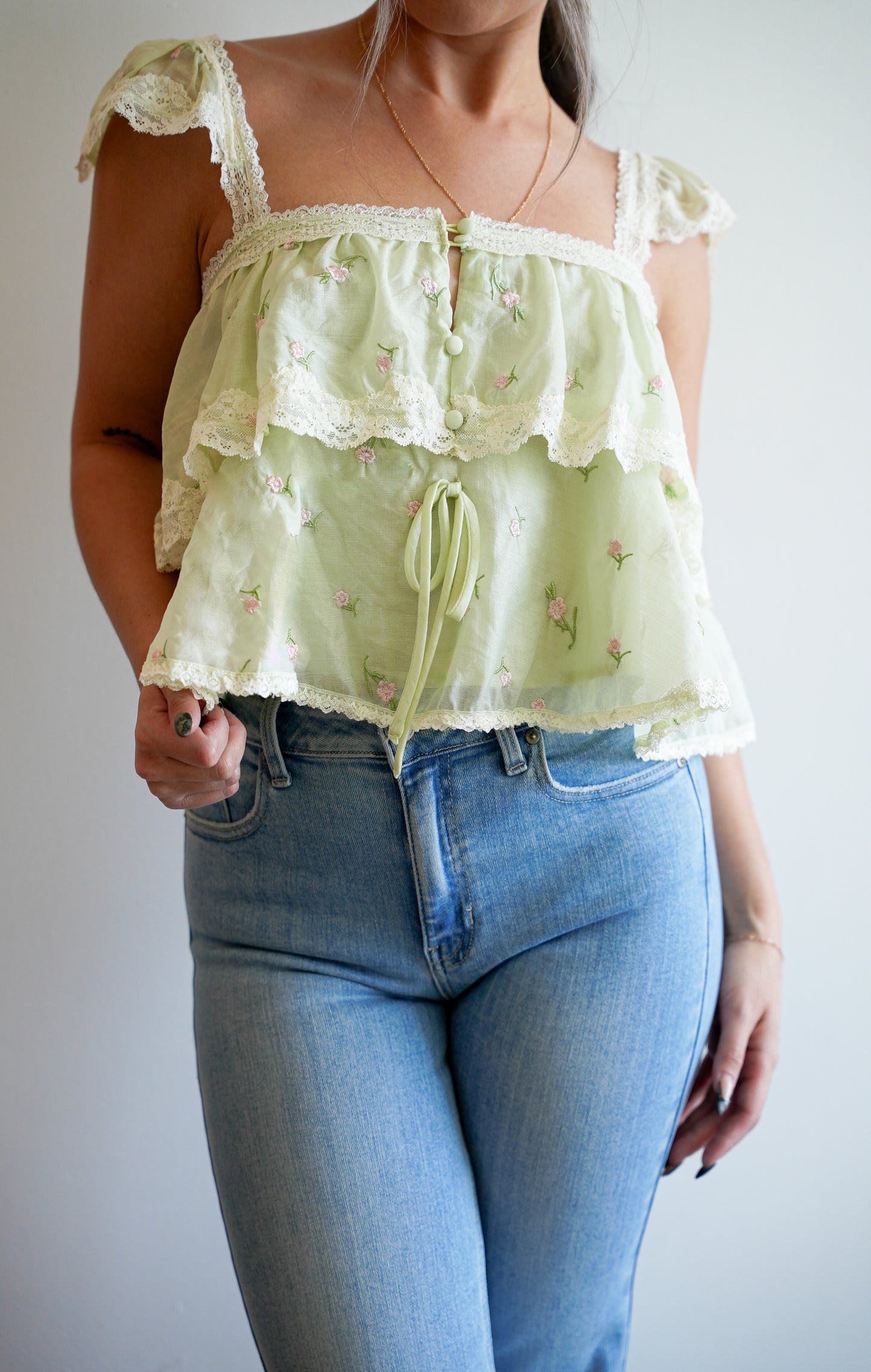 The Fiora Lace Garden Top