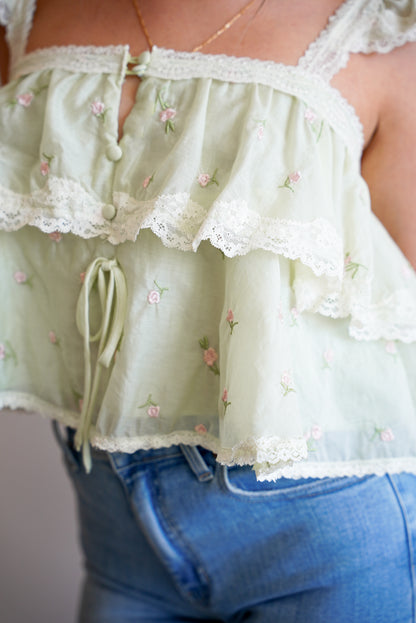 The Fiora Lace Garden Top