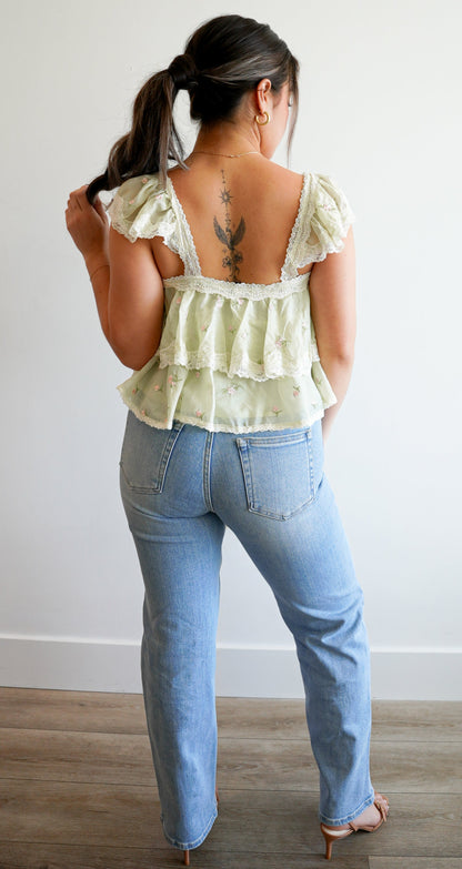 The Fiora Lace Garden Top