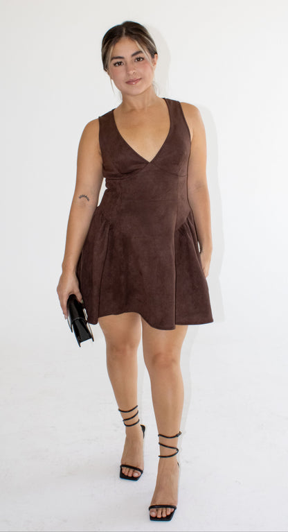 Sabine Suede Mini Dress