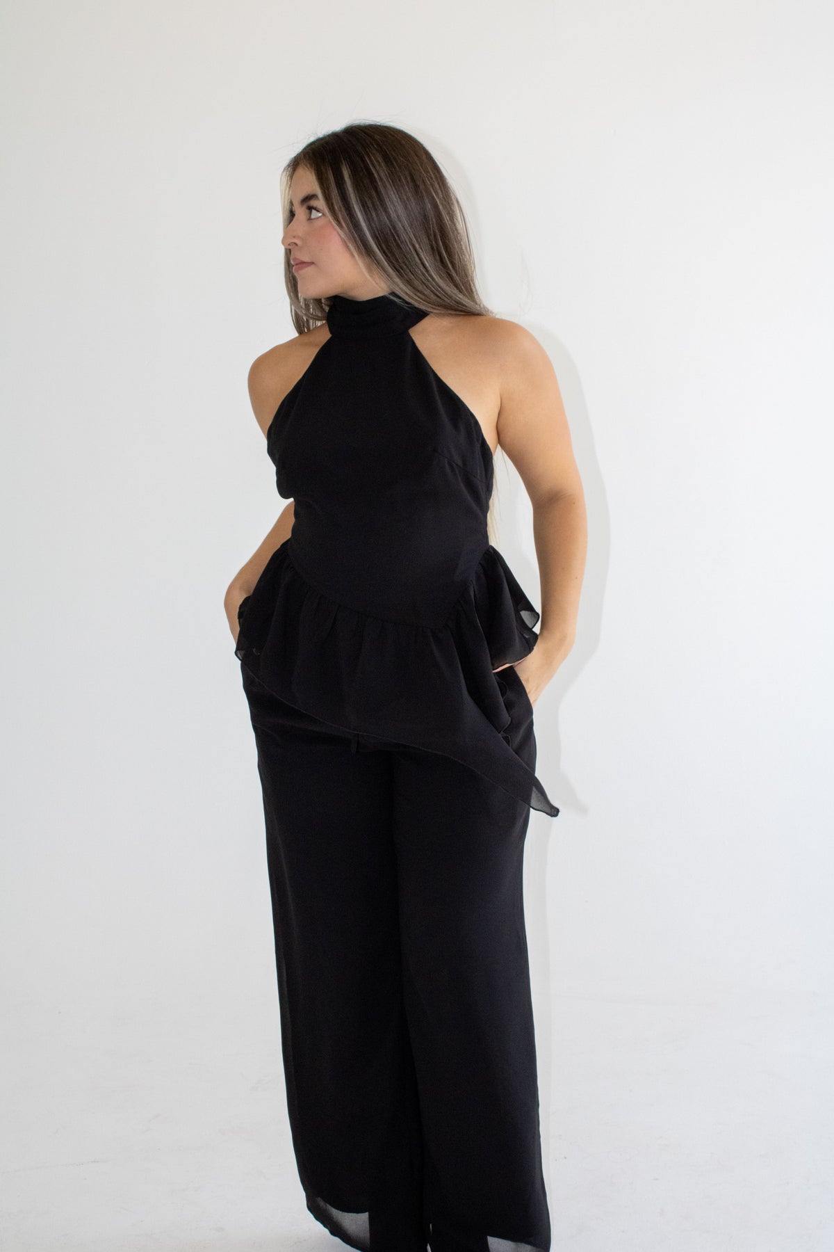 Sloan Asymmetric Halter Top