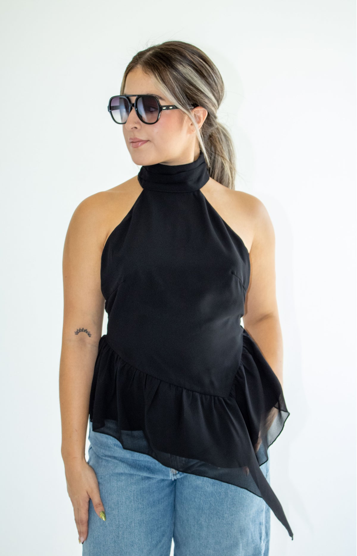 Sloan Asymmetric Halter Top