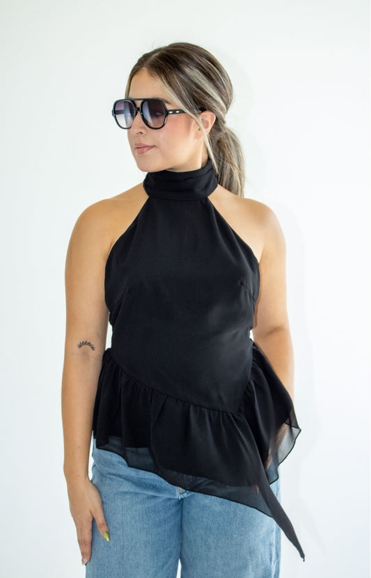 Sloan Asymmetric Halter Top