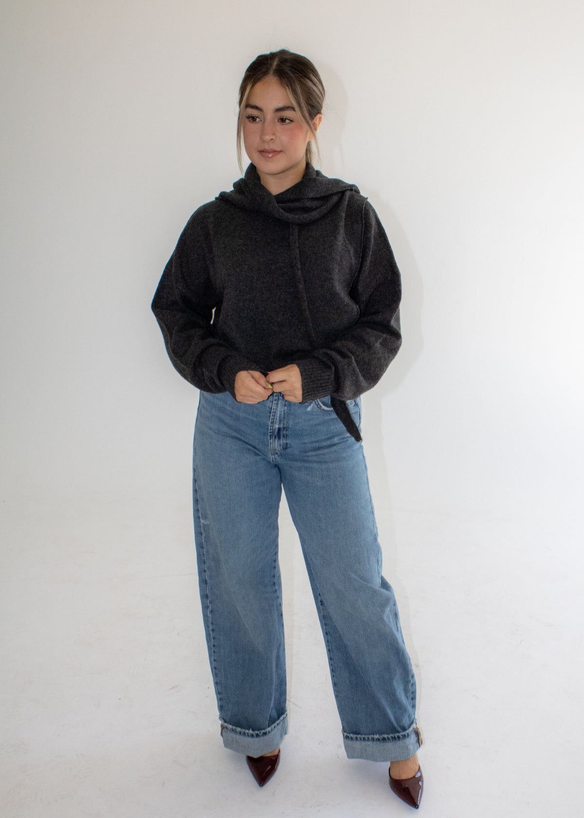 Camille Scarf Knit Sweater