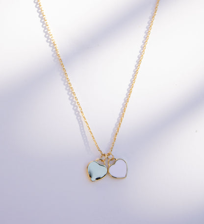 Golden Duo Heart Necklace