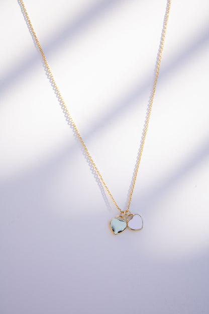 Golden Duo Heart Necklace