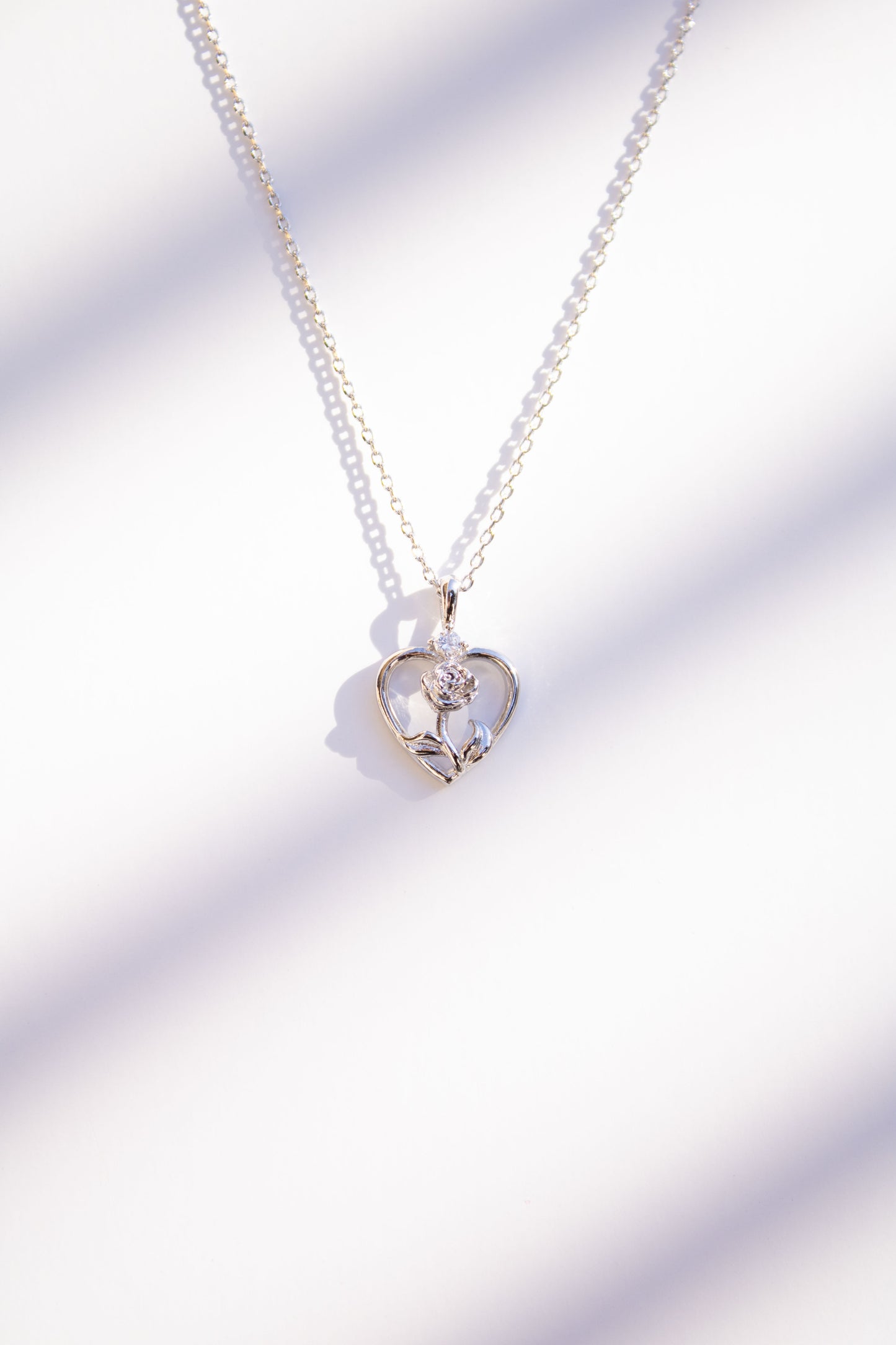 Forever Rose Heart Necklace
