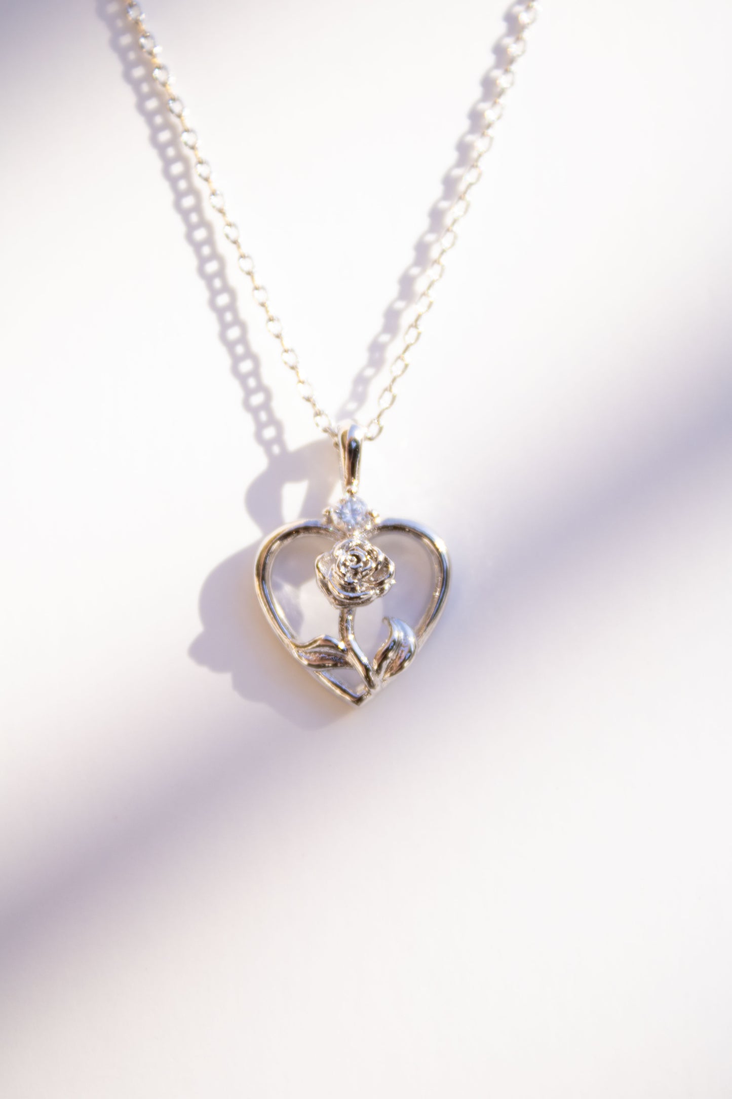 Forever Rose Heart Necklace
