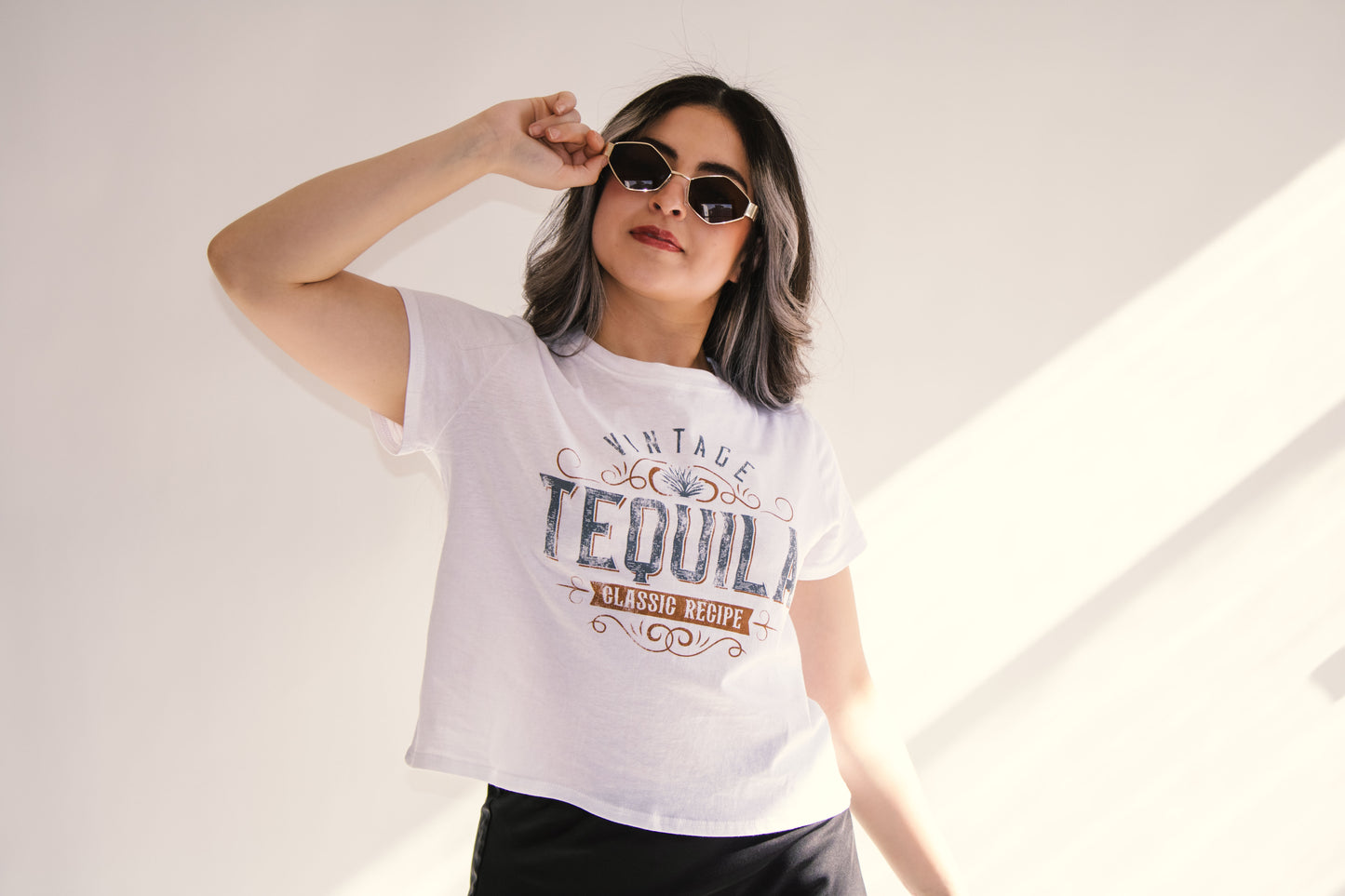 Vintage Tequila Social Crop Tee