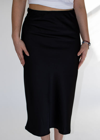 Lucia Satin Midi Skirt