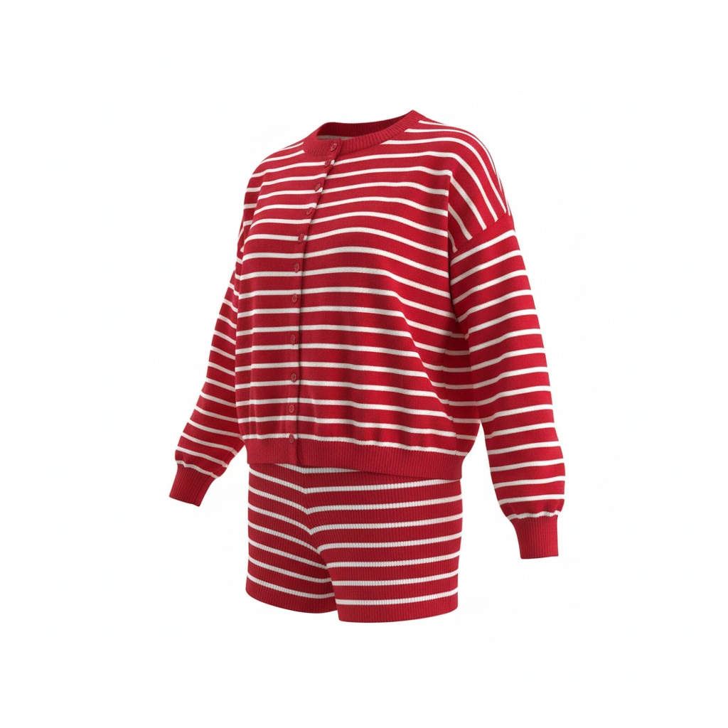 Cherry Crush Stripe Knit Set