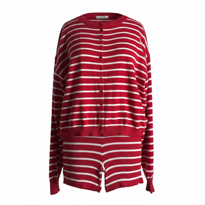 Cherry Crush Stripe Knit Set