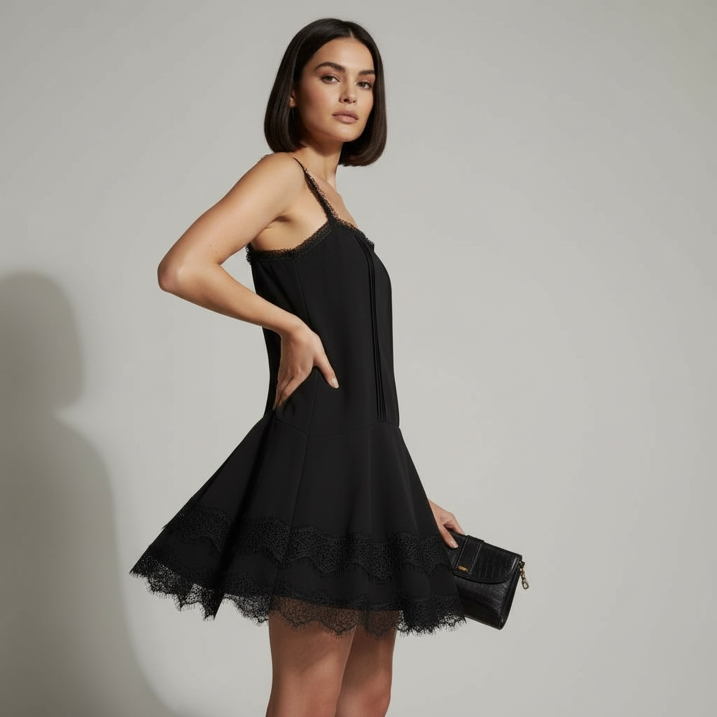 Noire Lace Slip Dress