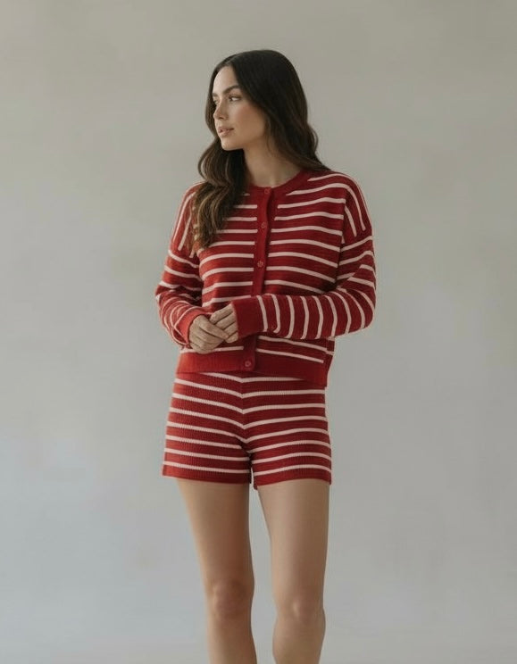 Cherry Crush Stripe Knit Set