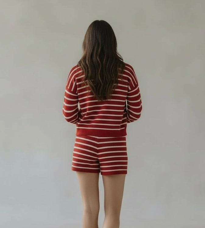 Cherry Crush Stripe Knit Set